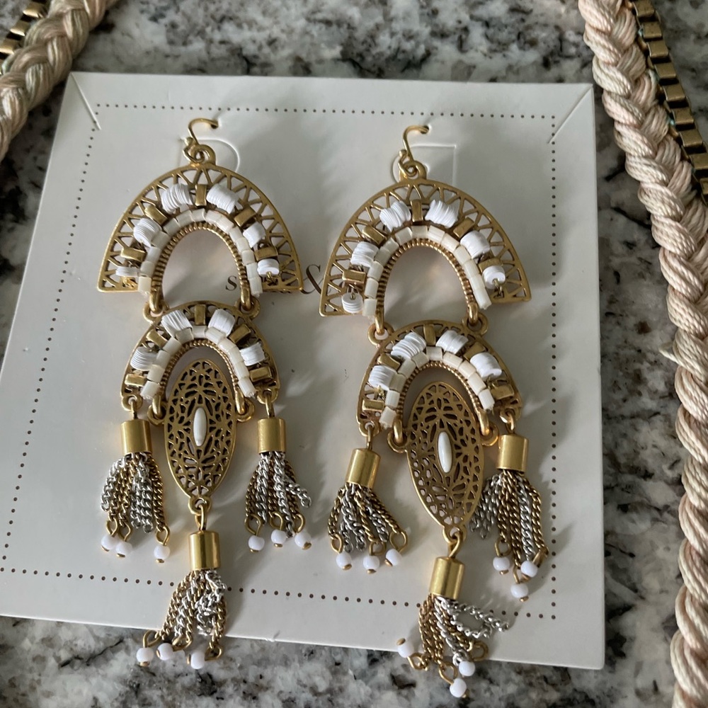 Stella & Dot beautiful necklace and earrings, never worn